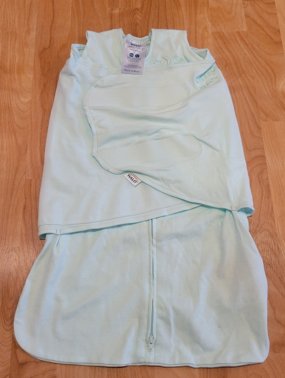 Halo Sleepsack Swaddle Cotton Mint Green Newborn 0-3 Months New